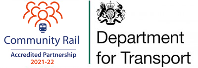 Community Rail Department for Transport Accredited Partnership logo 21-22