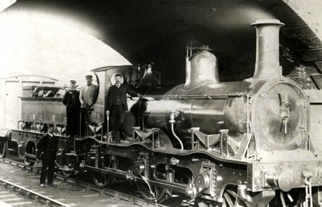 1880s Midland Railway 0-6-0 Nos. 564 locomotive awaiting departure 1890s