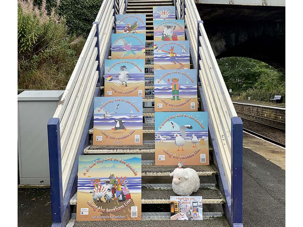 The new panels on display at Bentham station