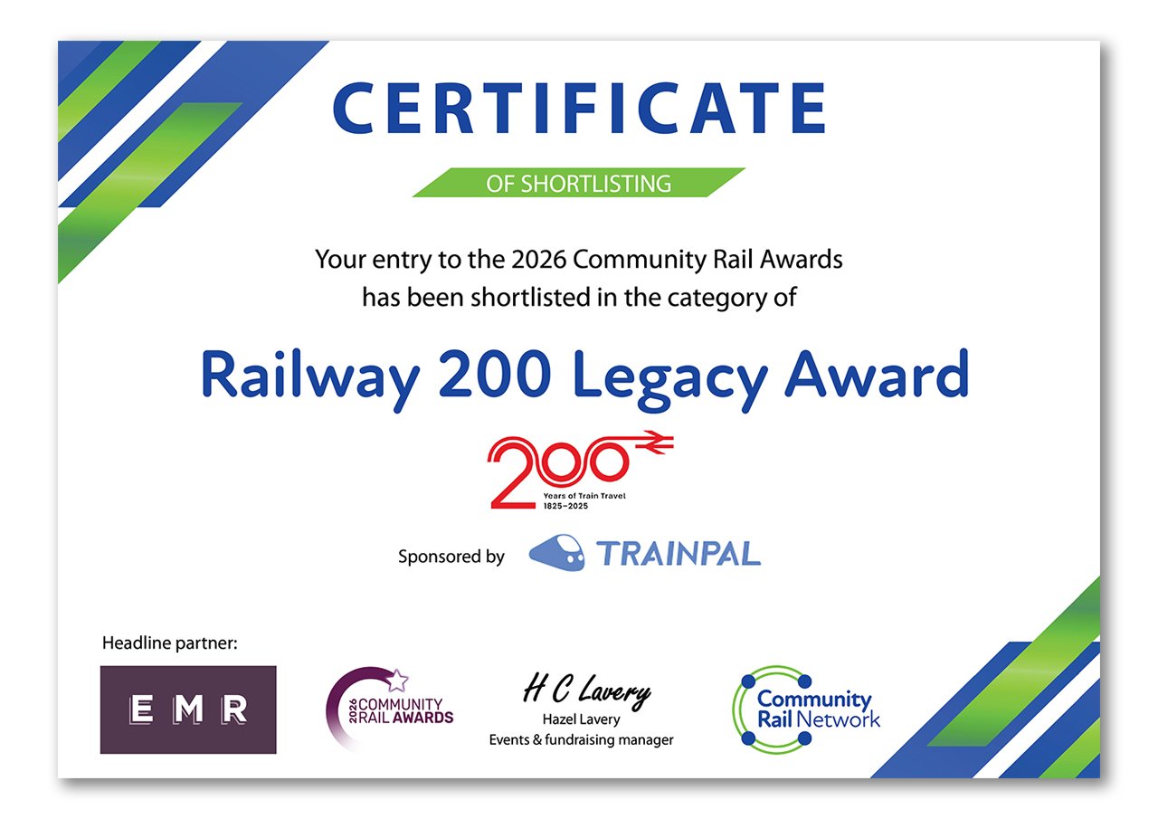 Railway 200 Legacy certificate Railway 200 Legacy certificate