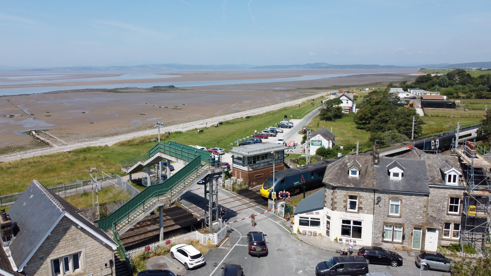 Box on the Bay – Aerial view of the box at Hest bank