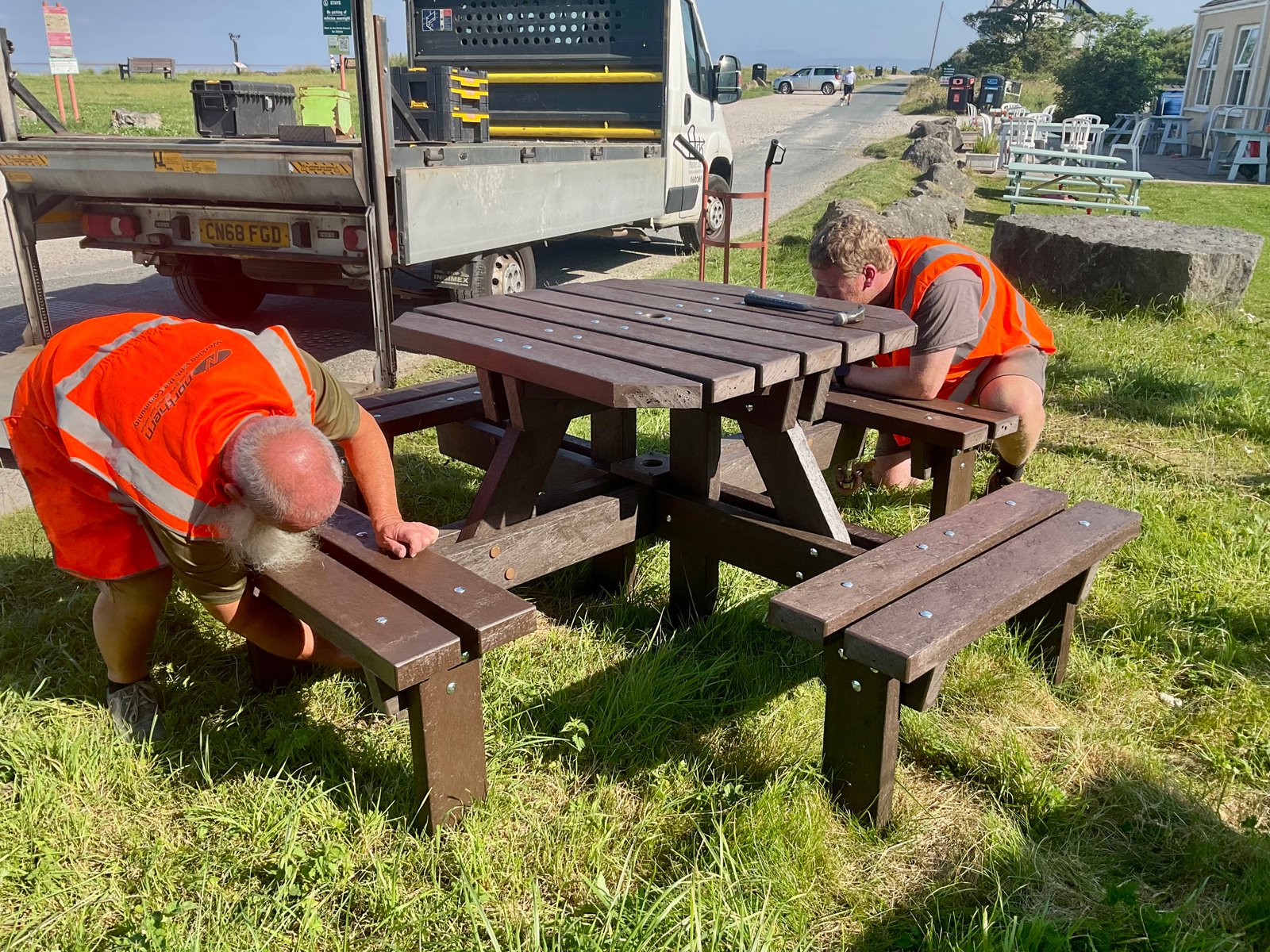Building tables and bench